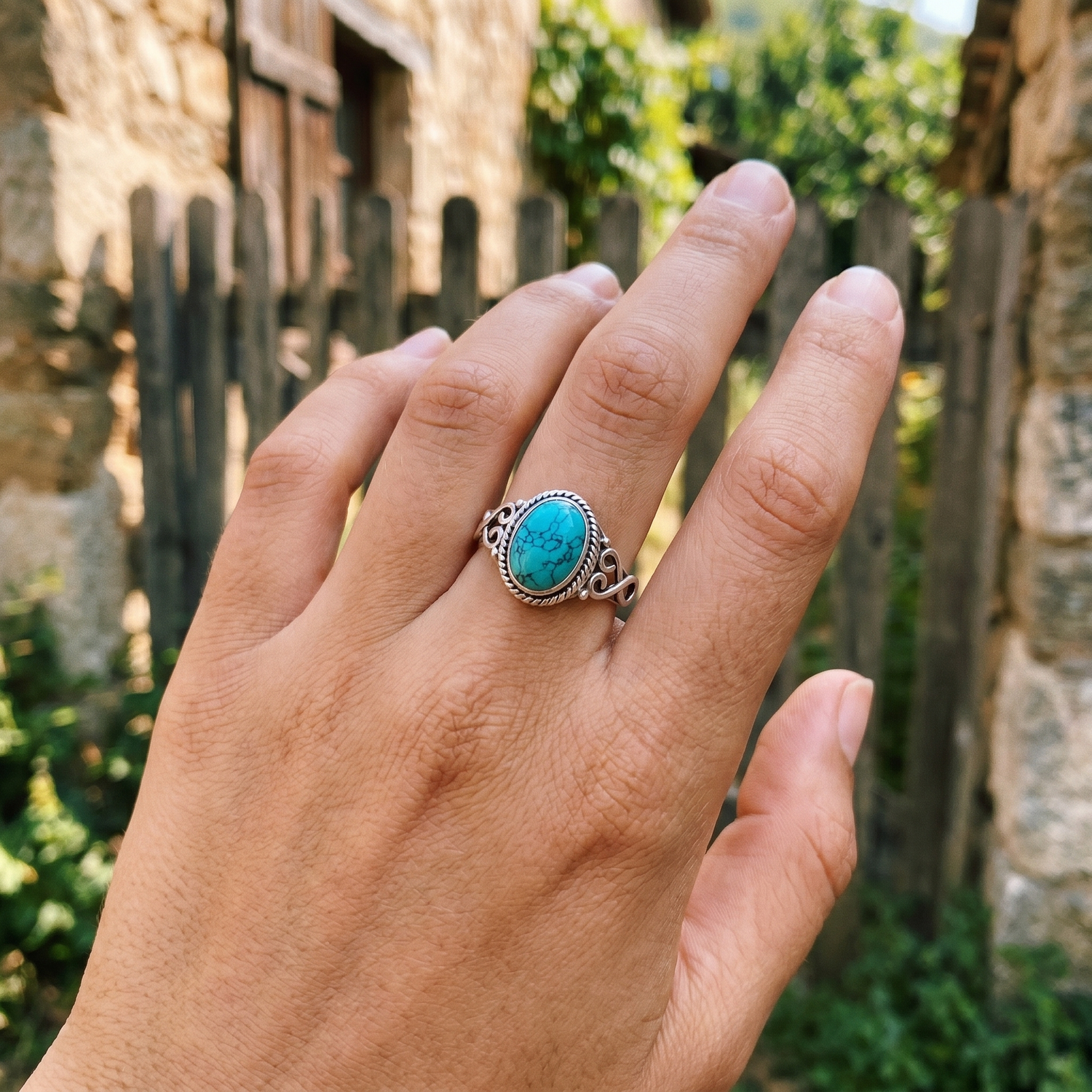 Vintage Turquoise Stone Ring