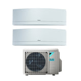 climatizzatore condizionatore daikin bluevolution dual split inverter serie emura white 7_7 con 2mxm40m wi fi r 32 7000_7000 bianco new 2018