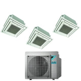 climatizzatore condizionatore daikin bluevolution inverter trial split a cassetta ffa a 9_9_9 con 3mxm52n r 32 wi fi optional con comando a filo e griglia bianca 9000_9000_9000 garanzia italiana