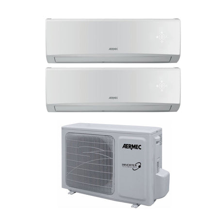 climatizzatore condizionatore dual split inverter aermec slg r 32 9000_12000 btu con mlg420 9_12 wi fi optional