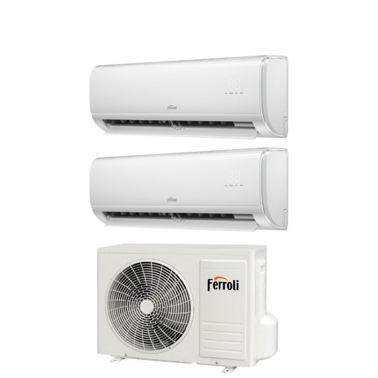 climatizzatore condizionatore dual split inverter ferroli giada m 9000_12000 btu con 18 2 wi fi integrato alexa e google home 9_12 novita