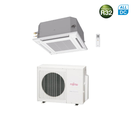 climatizzatore condizionatore fujitsu cassetta 4 vie serie kv eco 18000 btu r 32 cod. 3ngf88115 a__ novita