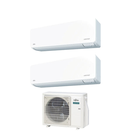 climatizzatore condizionatore fujitsu dual split inverter serie kg 12_14 con aoyg18kbta2 r 32 wi fi integrato 12000_14000