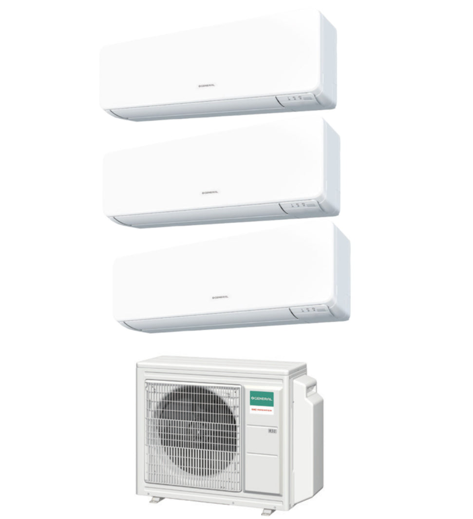 climatizzatore condizionatore general fujitsu trial split inverter kmtb kmcc 7_7_12 btu con aohg18kbta3 r 32 7000_7000_12000 11277