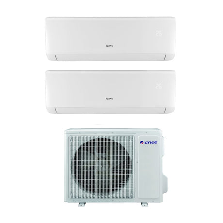 climatizzatore condizionatore gree dual split inverter serie bora 9_12 con gwhd21nk6ko r 32 9000_12000