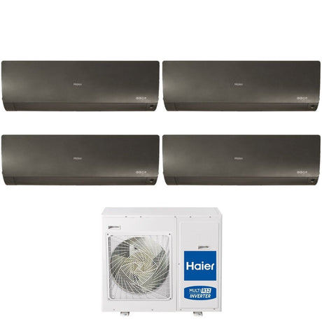 climatizzatore condizionatore haier quadri split inverter serie flexis plus black 7_7_12_18 con 4u85s2sr3fa r 32 wi fi integrato colore nero 7000_7000_12000_18000