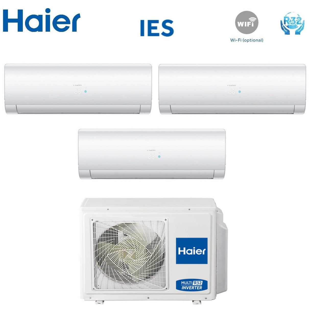 climatizzatore condizionatore haier trial split inverter serie ies 9_9_9 con 3u70s2sr2fa 9000_9000_9000 wi fi optional