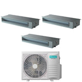 climatizzatore condizionatore hisense trial split canalizzabile 9_12_12 con 3amw72u4rfa r 32 9000_12000_12000 con telecomando di serie e cablato