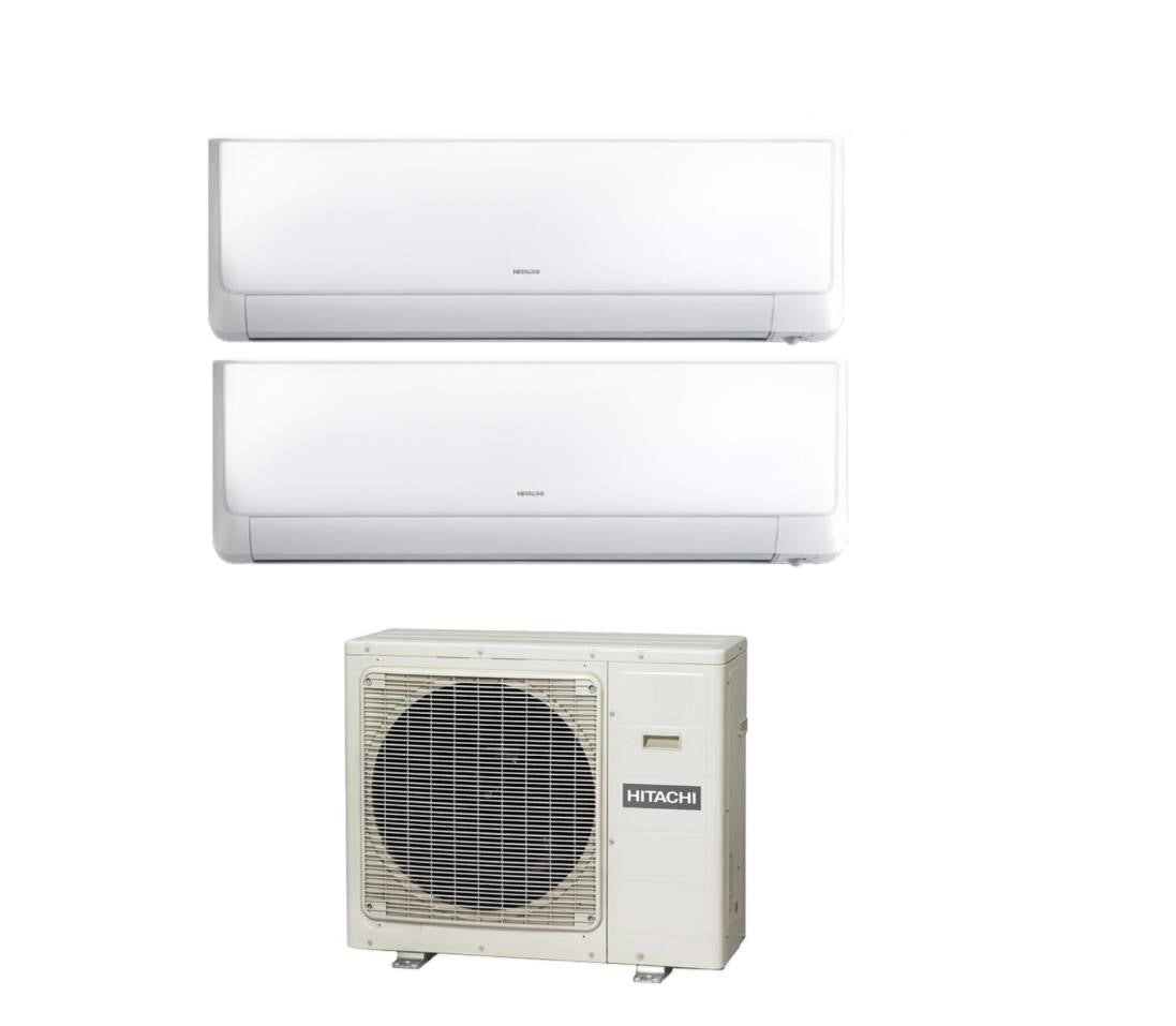 climatizzatore condizionatore hitachi dual split inverter r 32 akebono serie e 7_9 con ram 40np2e wi fi optional 7000_9000 btu