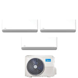 climatizzatore condizionatore midea trial split inverter serie breezeless e 9+9+9 con m3og 21hfn8 q r 32 wi fi integrato 9000+9000+9000