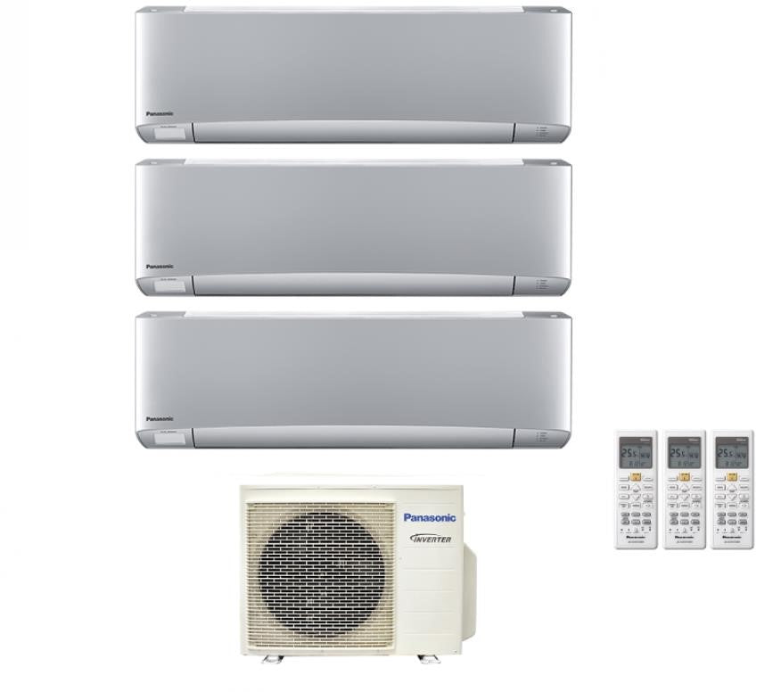 climatizzatore condizionatore panasonic trial split inverter serie etherea silver 12_12_12 con cu 3z68tbe r 32 wi fi optional 12000_12000_12000 argento new 2018
