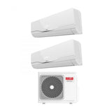 climatizzatore condizionatore riello inverter dual split aaria plus 7000_7000 btu r 32 con aaria multi 250 p 7_7 a__ a_ wi fi optional