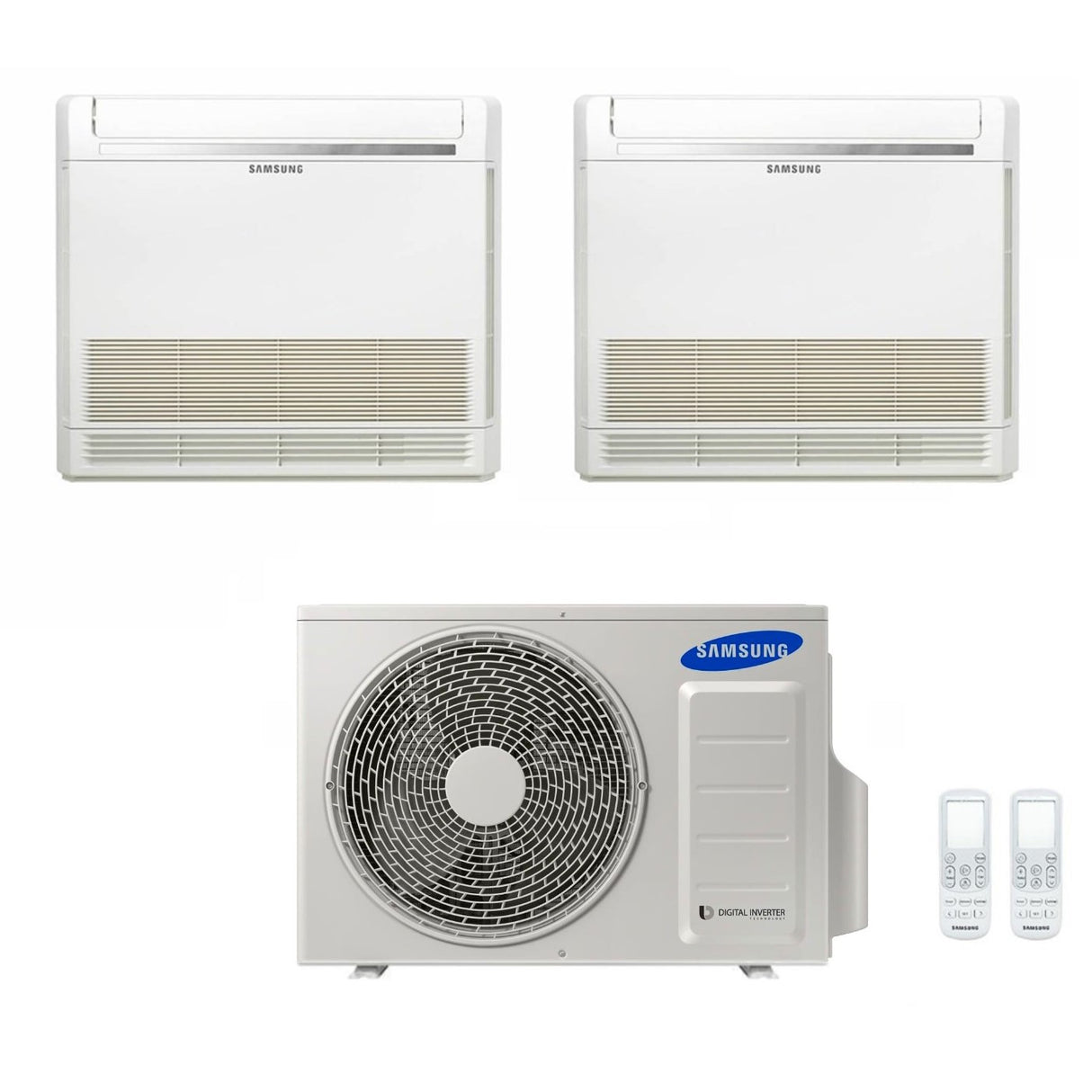 climatizzatore condizionatore samsung dual split console inverter 9_9 con aj040ncj r 32 wi fi optional 9000_9000 con comando wireless incluso novita copia