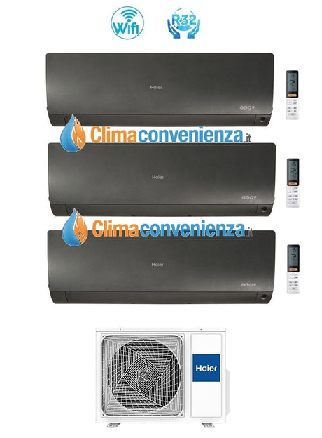climatizzatore condizionatore trial split inverter haier serie flexis white 7000_7000_7000 btu con 3u70s2sr2fa r 32 wi fi 7_7_7 novita copia