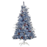 immagine-1-easycomfort-easycomfort-albero-di-natale-artificiale-da-150cm-decorazioni-con-foglie-argentate-e-bacche-rosse-grigio