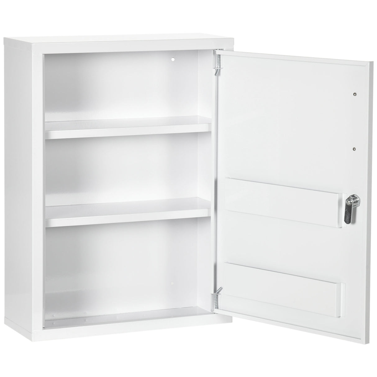 easycomfort easycomfort armadietto medicinali a parete con 2 ripiani e 2 chiavi in acciaio 40x15x53 5 cm bianco