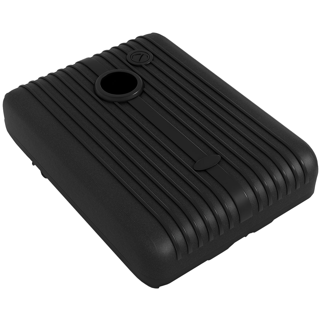 easycomfort easycomfort base ombrellone giardino riempibile con acqua e sabbia 70 90 kg ruote e maniglia in hdpe 80x60 cm nero