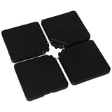 easycomfort easycomfort base per ombrellone da 4 pezzi riempibili con acqua o sabbia e ganci di connessione nero