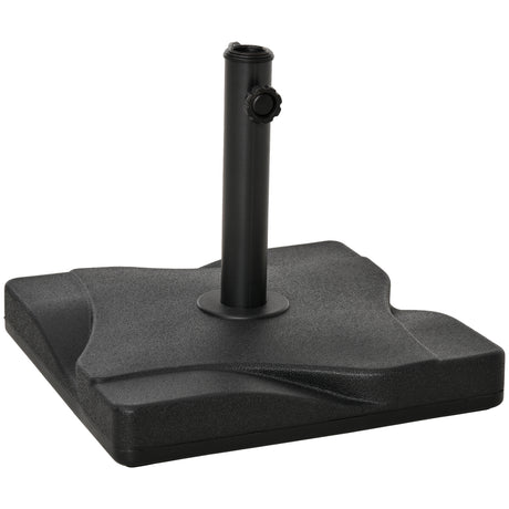 easycomfort easycomfort base per ombrellone in plastica da 20kg per pali da 32 38 48mm 41 5x41 5x35cm