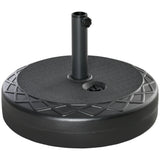 easycomfort easycomfort base per ombrellone rotonda 55cm in plastica da 30kg per pali da 38 48mm nero