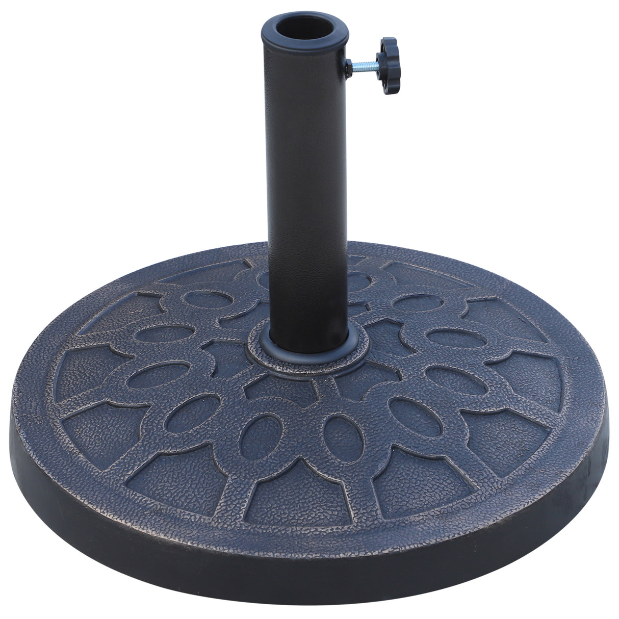 easycomfort easycomfort base per ombrellone rotondo per pali da 38 e 48 mm in resina e acciaio 45 cm bronzo
