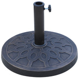 easycomfort easycomfort base per ombrellone rotondo per pali da 38 e 48 mm in resina e acciaio 45 cm bronzo