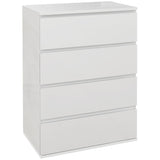 easycomfort easycomfort cassettiera 4 cassetti in legno como per camera da letto moderno e multiuso 55x33x80 cm bianco