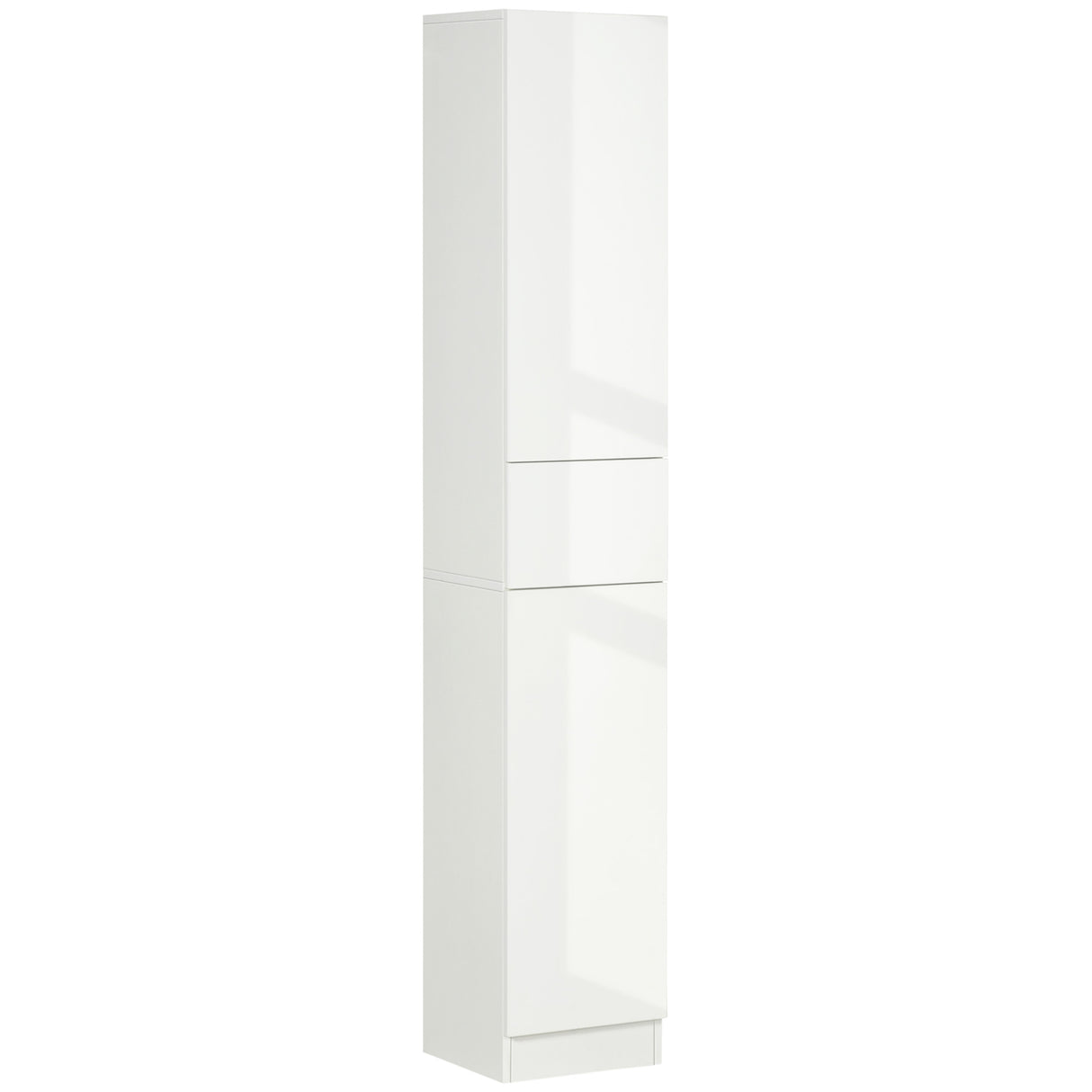 easycomfort easycomfort colonna bagno con cassetto e 2 armadietti bianco lucido 30x28x170cm