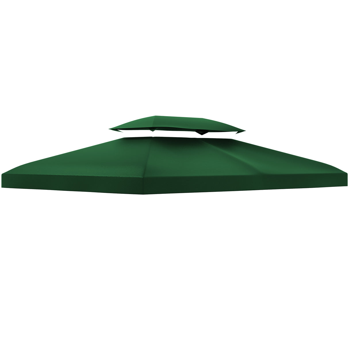 easycomfort easycomfort copertura per gazebo 4x3 m a 2 livelli in poliestere con cinghie e 10 fori di drenaggio verde