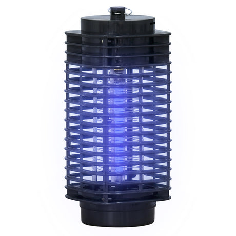easycomfort easycomfort lampada antizanzare elettroinsetticida con luce uv per interno ed esterno 11x11x26 cm nero