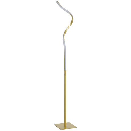 easycomfort easycomfort lampada da terra led a spirale con 3 luminosita regolabili e interruttore a pedale oro