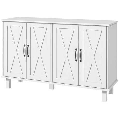 easycomfort easycomfort mobile multiuso in mdf a 4 livelli con 2 ripiani regolabili e 5 gambe 120x37x75 cm bianco
