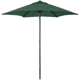 easycomfort easycomfort ombrellone da giardino 2x2 m a 6 stecche con presa daria in alluminio metallo e poliestere verde
