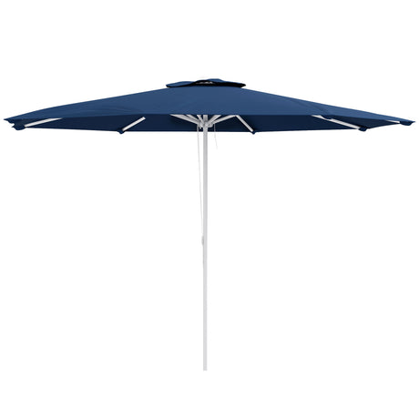 easycomfort easycomfort ombrellone da giardino ad altezza regolabile in metallo e poliestere 292x242 cm blu scuro