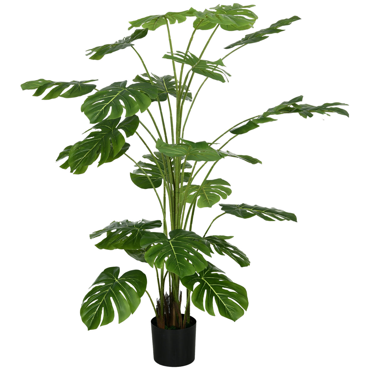 easycomfort easycomfort pianta artificiale monstera alta 180cm per interno ed esterno con vaso incluso