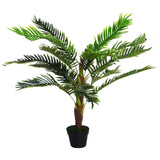 easycomfort easycomfort pianta artificiale palma cycas alta 123cm per interno ed esterno con vaso incluso