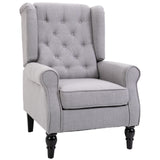 easycomfort easycomfort poltrona grigia in stile francese con ampia seduta gambe rivestite in legno e cuscini sfoderabili ean 8054144133850