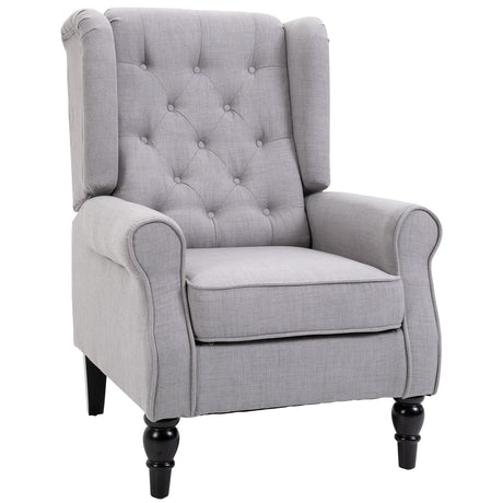 easycomfort easycomfort poltrona grigia in stile francese con ampia seduta gambe rivestite in legno e cuscini sfoderabili ean 8054144133850