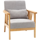 easycomfort easycomfort poltrona moderna con rivestimento vellutato e struttura in legno 68x75x78cm grigio