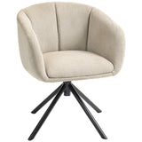 easycomfort easycomfort poltrona moderna girevole con seduta imbottita in tessuto boucle per salotto e ufficio grigio chiaro