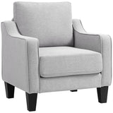 easycomfort easycomfort poltrona moderna in tessuto con imbottitura spessa e molle insacchettate 77x77x86 cm grigio