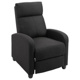 easycomfort easycomfort poltrona relax imbottita con schienale reclinabile 135 e poggiapiedi estraibile in lino nero 69x87x100 5cm ean 8054144138404