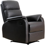 easycomfort easycomfort poltrona relax per interni reclinabile manualmente con cuscino imbottito in pelle pu e acciaio 75x82x99 cm marrone ean 8055776912493