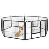 easycomfort easycomfort recinto per cani a 8 pezzi modulabili per interno ed esterno in acciaio 80x60 cm nero