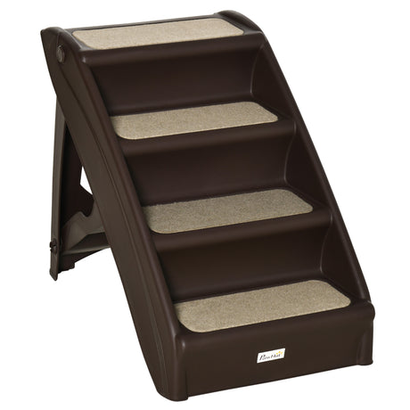 easycomfort easycomfort scaletta per cani pieghevole con 4 gradini antiscivolo in pp marrone