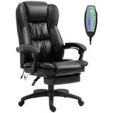 easycomfort easycomfort sedia da ufficio ad altezza regolabile con 6 punti massaggianti in finta pelle 68 5x68 5x113 121 cm nera