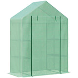 easycomfort easycomfort serra da giardino in acciaio e plastica pe con 4 ripiani funi e picchetti 141x72x191 cm verde