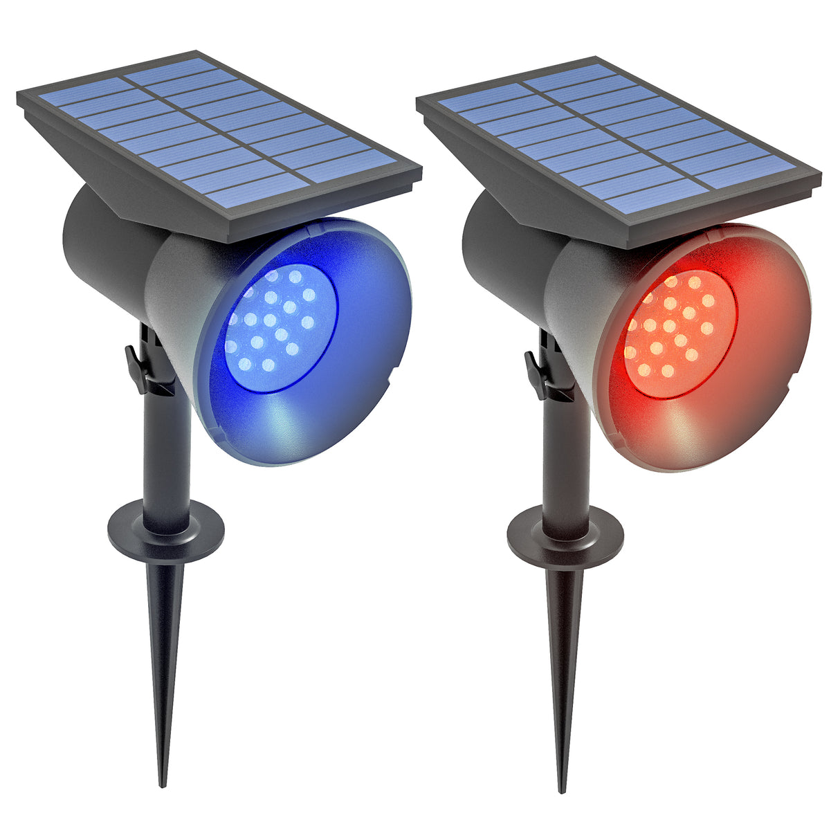 easycomfort easycomfort set 2 luci da giardino solari rgb con 2 modalita di illuminazione in pp e pc 10 6x15x38 cm nero