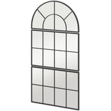 easycomfort easycomfort specchio da parete ad arco stile finestra per camera da letto e ingresso 76x43 cm nero