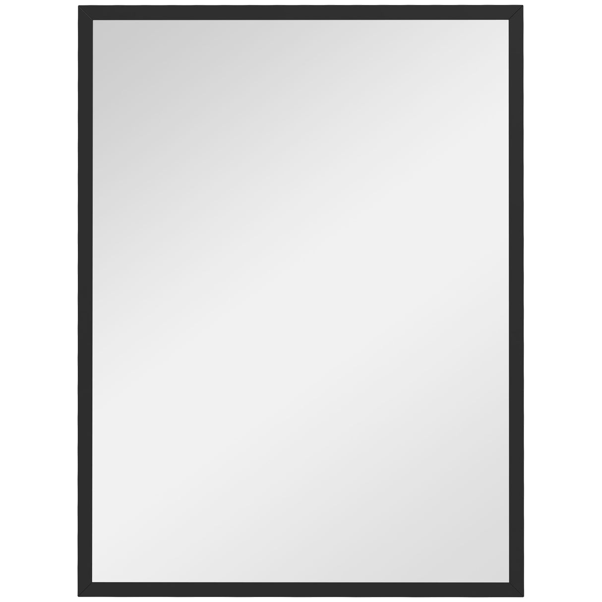 easycomfort easycomfort specchio da parete rettangolare con ganci in vetro e mdf 60x80 cm nero